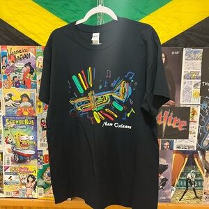 Gildan Black New Orleans Trumpet T-Shirt
